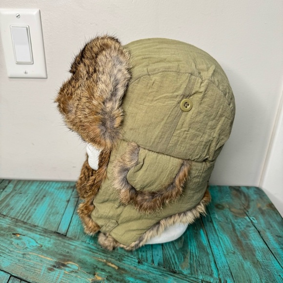 Crowncap Natural Rabbit Fur Trapper Hat Men's Size Large - Picture 2 of 11
